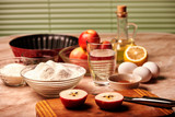 Fototapeta Pomosty - Products for baking traditional Apple pie. preparation for Chris