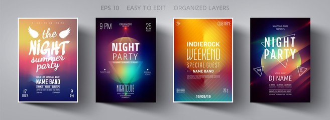party poster. minimal background. mesh gradient. template design. party invitation. minimal design. 
