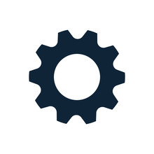 Simple Cog Wheel Or Gear Icon, Symbol.