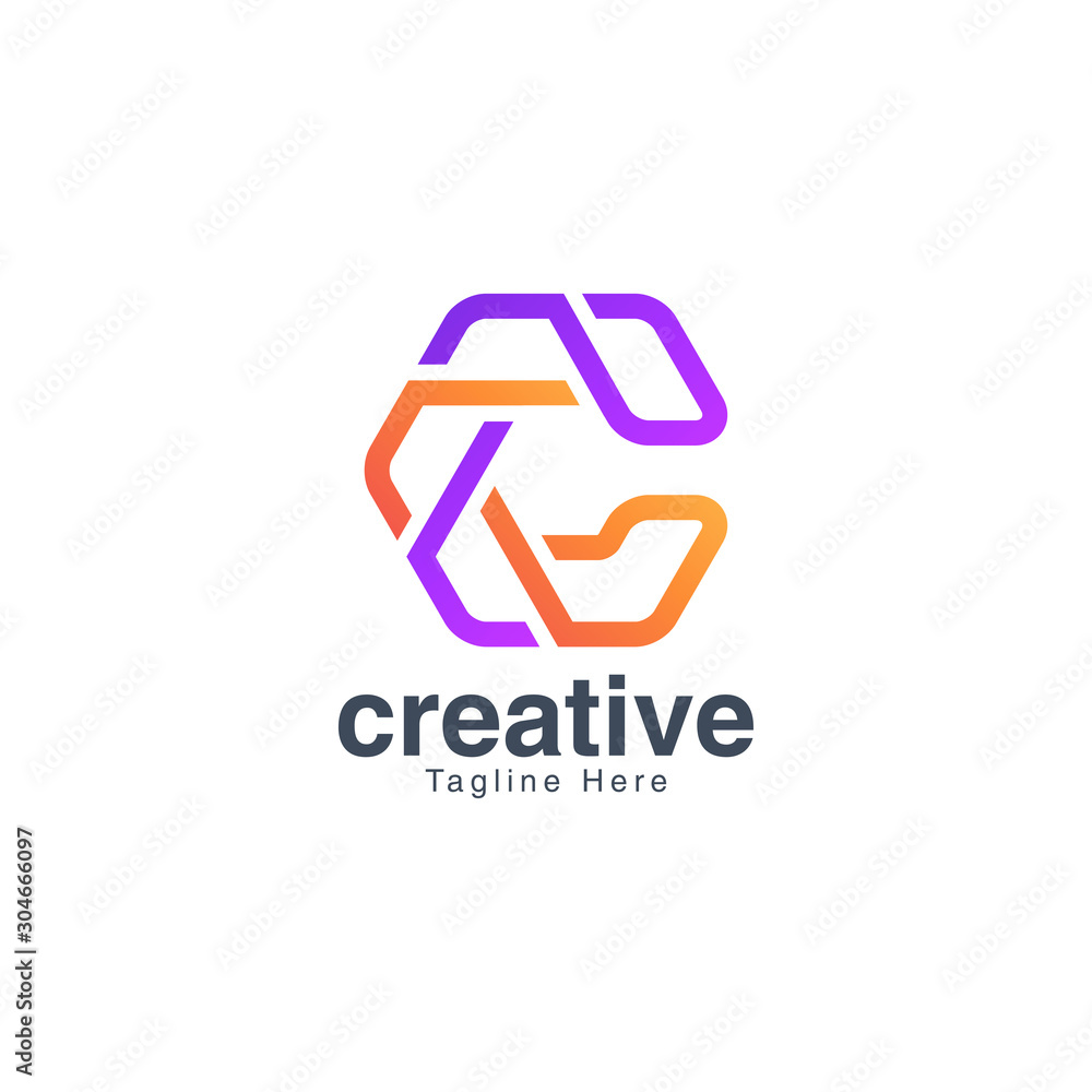 Colorful Letter C Logo Design Vector Template Stock Vector | Adobe Stock