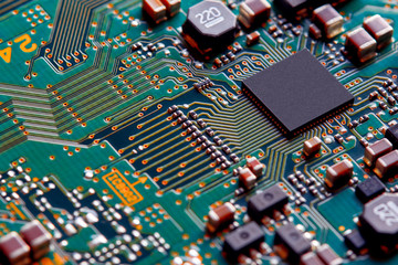 Poster - Electronic circuit board close up.