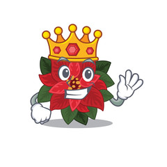 Poster - Mascot flower poinsettia with in king character