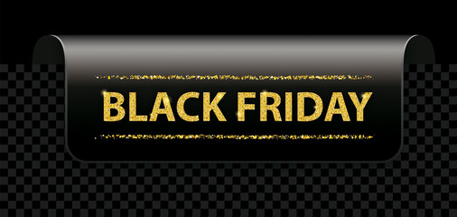 Wall Mural - Long Black Friday Covert Marker Banner Transparent