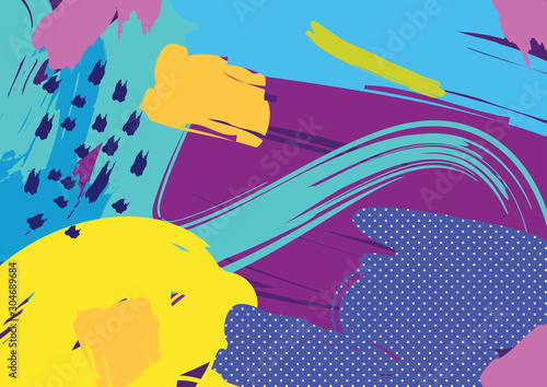 Creative geometric colorful background with patterns. Collage. Design for pri...