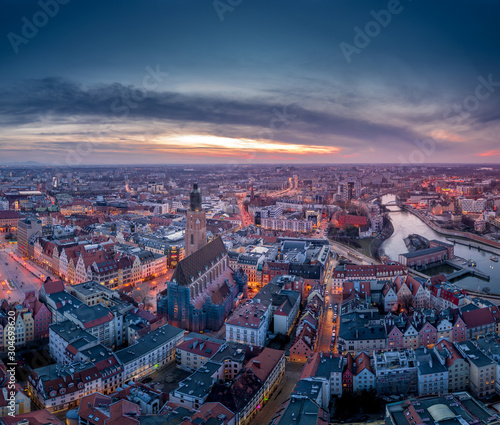  Obraz Wrocław   panorama-wroclawia-z-lotu-ptaka