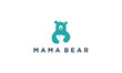 baby bear and mom logo design inspirations	