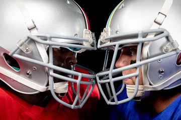 Wall Mural - Two American football players head to head