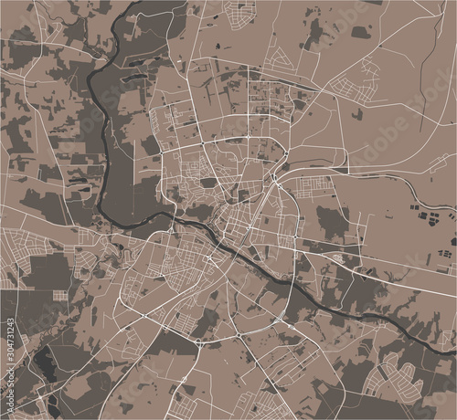 Fotografía map of the city of Grodno, Belarus