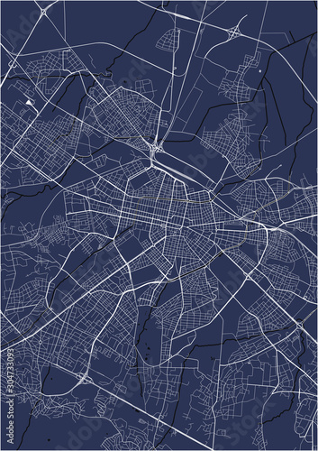Cuadros en Lienzo map of the city of Sofia, Bulgaria