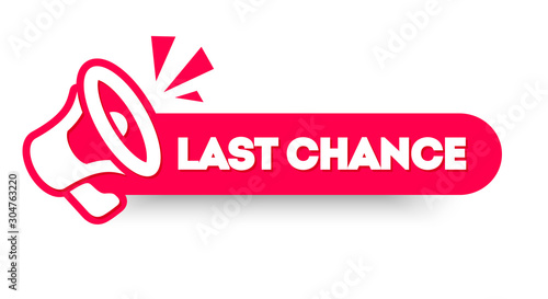 Vector Illustration Last Chance Sale Banner With Megaphone Poster Mural XXL
