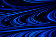 Abstract liquid black and blue colors outer space orbit background. Exoplanet cosmic sea pattern, paint stains