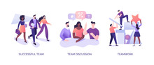 Teamwork Illustrations Set