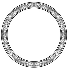 coloring for adults, a circle with patterns around the perimeter in the japanese style. 2d illustrat