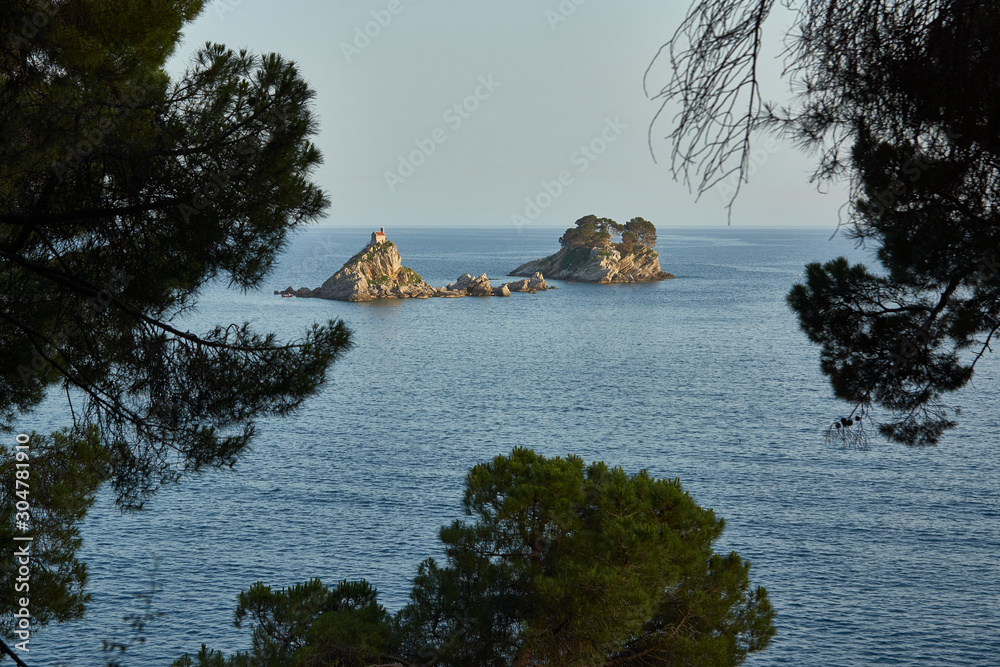 Small Stone Island In The Sea Near Sidari, Corfu, Greece Wall Mural-vlad