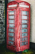red telephone booth in myddfai wales