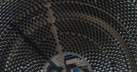 Wall Mural - Aerial view of solar thermal plant