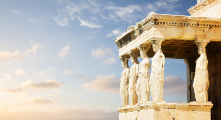 Fototapete - Erechtheion temple in Acropolis of Athens