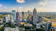 Aerial Panoramic picture of downtown Atlanta Skyline