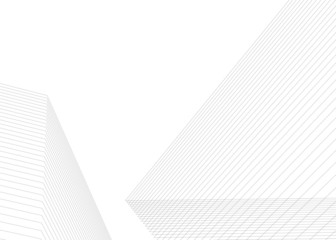 Wall Mural - linear 3d architecture, geometric background