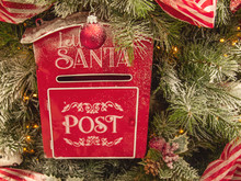 Santa Claus Mailbox On A Christmas Tree
