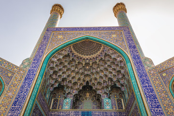 Poster - Entry gate of Imam Mosque located on Imam Square in Isfahan city, Iran