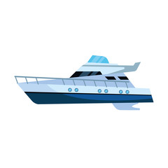 Sticker - modern cruise ship icon, flat design