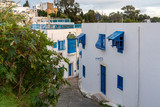 Fototapeta Uliczki - Sidi Bou Said Town in Tunisia Known for extensive use of blue and white