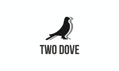 Canvas Print - two dove logo design inspirations