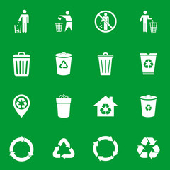 Wall Mural - trash can icon vector design symbol