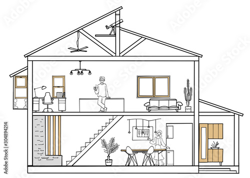 家 断面図 イラスト Home Infotiket Com