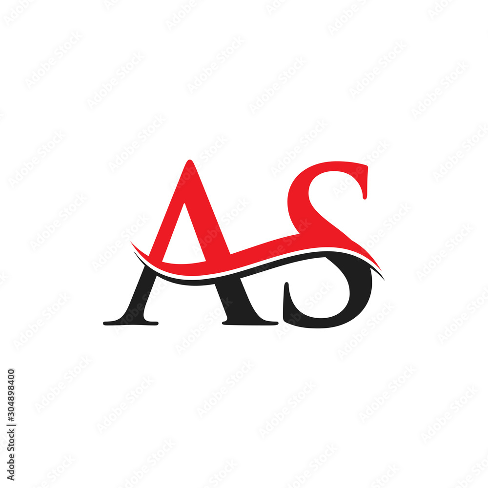 AS Letter Linked Logo. AS Letter Modern Business Logo Design Vector ...