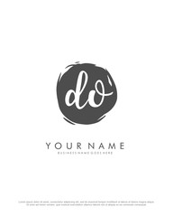 D O DO initial splash logo template vector. A logo design for company and identity business.