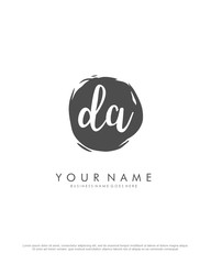 D A DA initial splash logo template vector. A logo design for company and identity business.