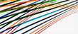 © antishock - Trendy color stripes lines wave, great design for any purposes. Vector line pattern. Vector geometric background