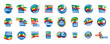 © butenkow - Ethiopia flag, vector illustration on a white background