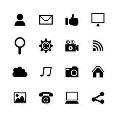 Sticker - bundle social media set icons vector illustration design