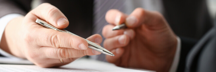 Male arm in suit and tie fill form clipped