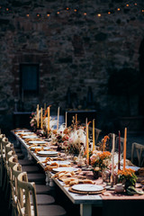 Beautiful wedding table decoration & wedding table setting