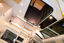 Access Roof Top Bed Modern Camper Van Interior