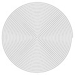 Line in circle form. Single thin line spiral goes to edge of canvas