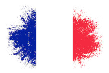 Poster -  flag of france with texture. template for design