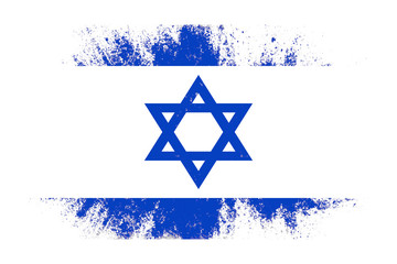 Wall Mural -  flag of israel with texture. template for design