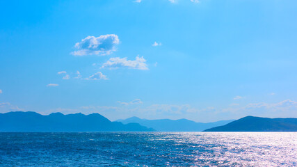 Panorama of the sea with islands