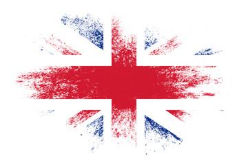 flag of great britain with texture. template for design