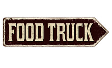 Food Truck Vintage Rusty Metal Sign