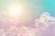 sunny cloud sky fantasy colorful pastel color for background