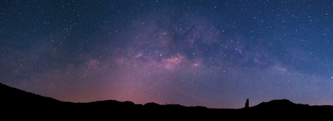 Milky way raising over the lake.