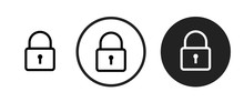 Lock Icon . Web Icon Set .vector Illustration