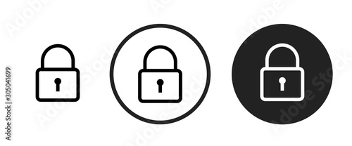 Fotografía lock icon . web icon set .vector illustration