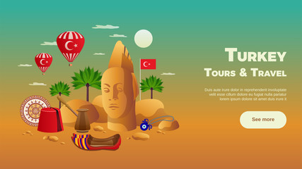 Wall Mural - Turkey Tourism Composition